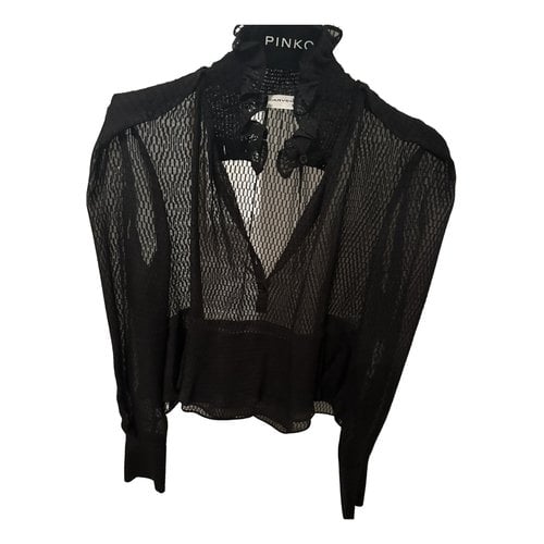 Pre-owned Carven Silk Blouse In Black