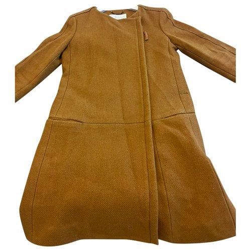 Pre-owned Chloé Wool Coat In Camel