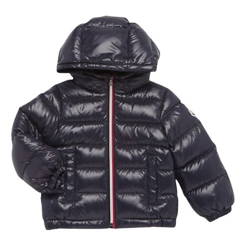 Pre-owned Moncler Kids' Hood Puffer In Navy