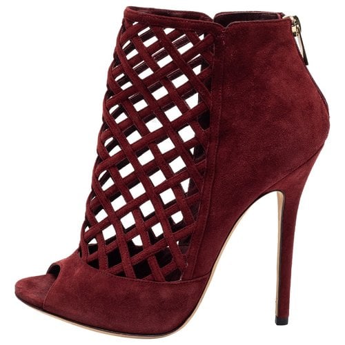 Pre-owned Jimmy Choo Boots In Burgundy