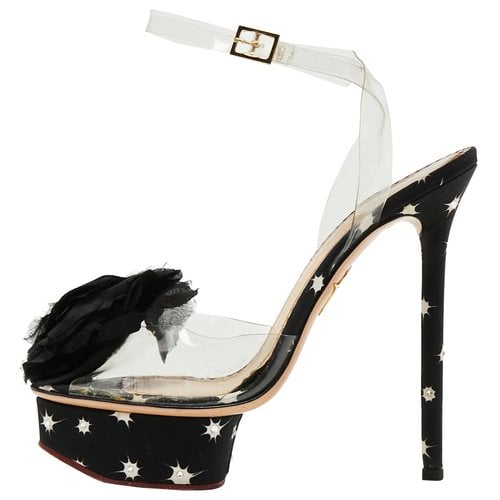 Pre-owned Charlotte Olympia Leather Sandal In Black
