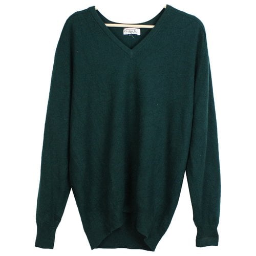 Pre-owned Dior Cashmere Pull In Green