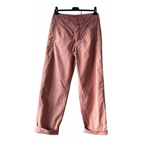 Pre-owned Closed Trousers In Pink