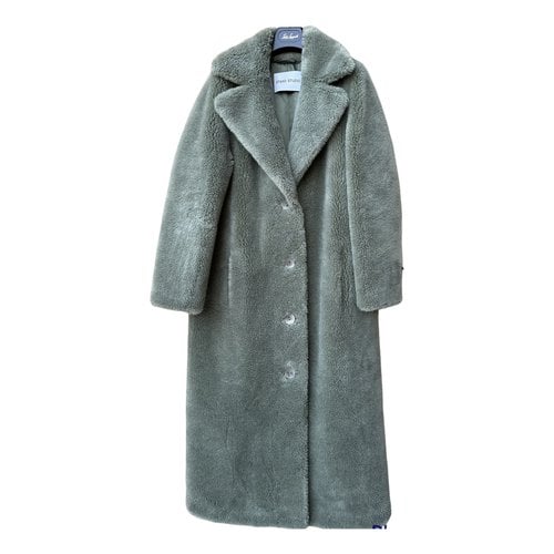 Pre-owned Stand Studio Wool Coat In Green