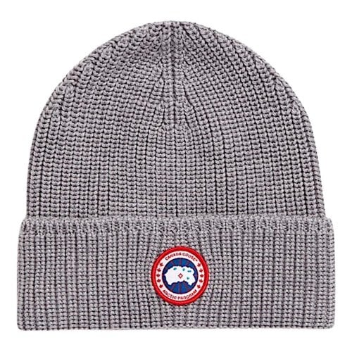 Pre-owned Canada Goose Wool Beanie In Grey