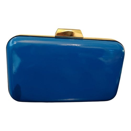 Pre-owned Velvet Leather Handbag In Turquoise
