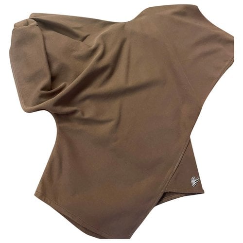 Pre-owned Attico T-shirt In Brown