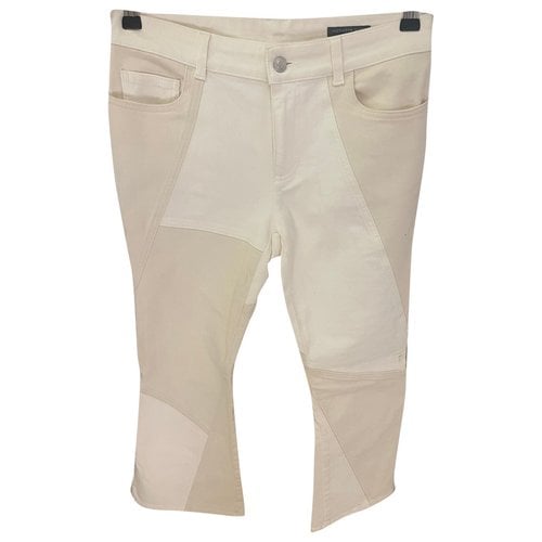Pre-owned Alexander Mcqueen Short Jeans In Ecru