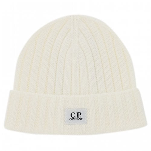 Pre-owned C.p. Company Wool Cap In White