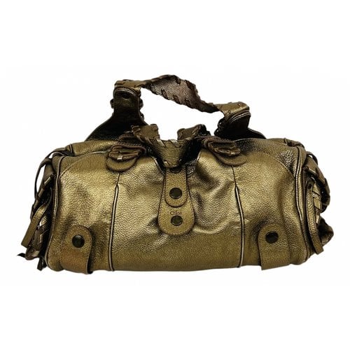 Pre-owned Chloé Silverado Leather Handbag In Gold