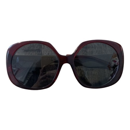 Pre-owned Versace Oversized Sunglasses In Red