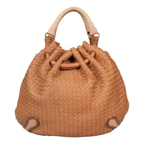 Pre-owned Bottega Veneta Leather Handbag In Brown