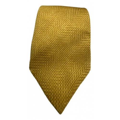 Pre-owned Valentino Garavani Silk Tie In Yellow