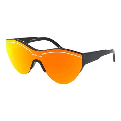 Pre-owned Balenciaga Ski Cat Oversized Sunglasses In Orange