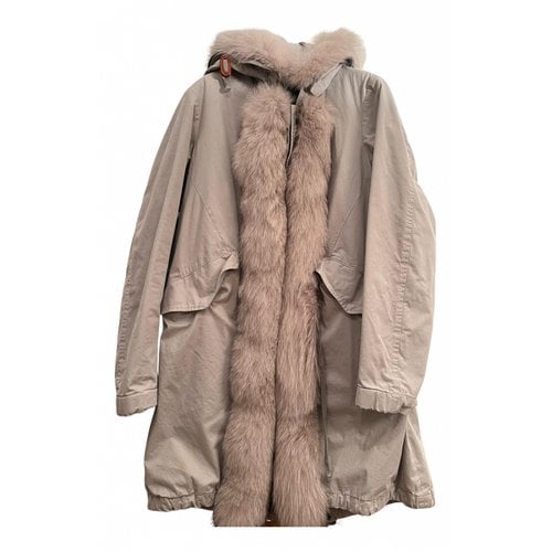 Pre-owned Dondup Wool Parka In White