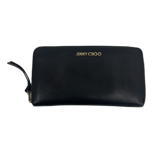 Pre-owned Jimmy Choo Leather Wallet In Black