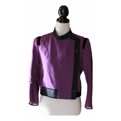 Pre-owned Chloé Linen Short Vest In Purple