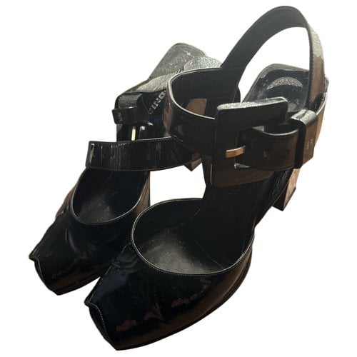 Pre-owned Sonia Rykiel Patent Leather Sandal In Black