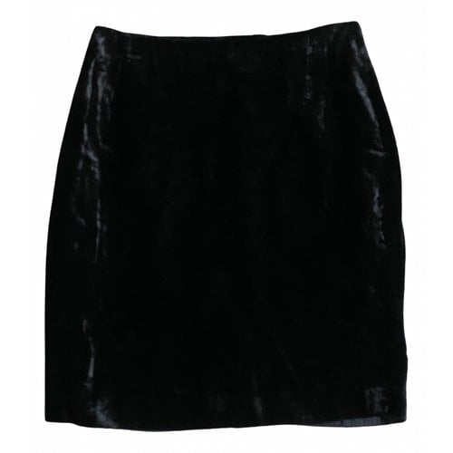 Pre-owned Versace Velvet Mid-length Skirt In Black