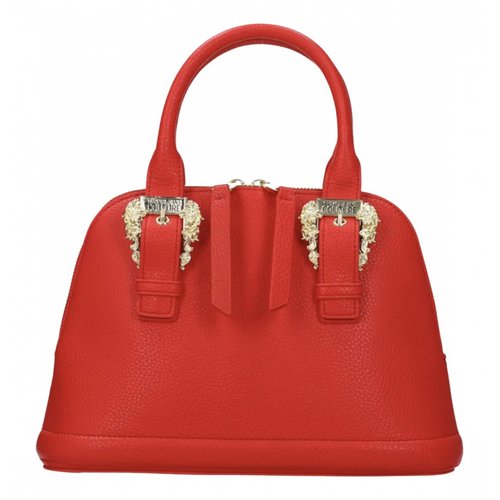 Pre-owned Versace Vegan Leather Tote In Red