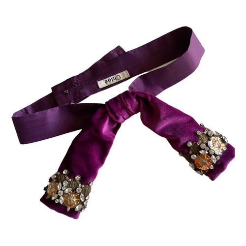 Pre-owned Chloé Cloth Belt In Purple