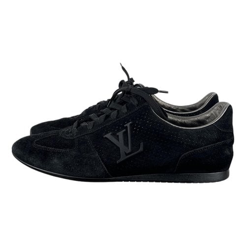 Pre-owned Louis Vuitton Run Away Velvet Trainers In Black