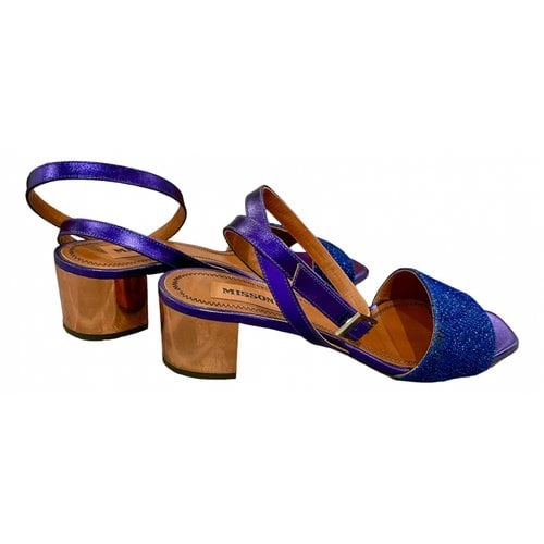 Pre-owned Missoni Leather Sandal In Blue