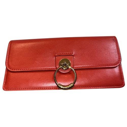 Pre-owned Chloé Leather Purse In Red