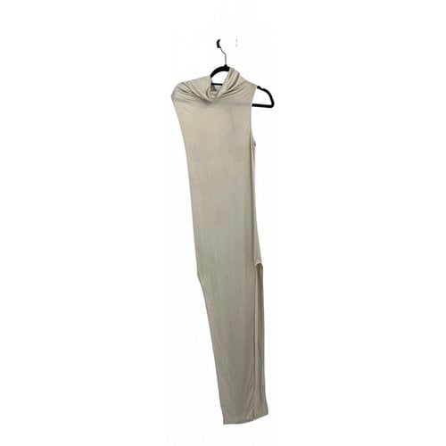 Pre-owned Rick Owens Maxi Dress In Beige
