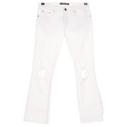 Pre-owned Roberto Cavalli Boyfriend Jeans In White