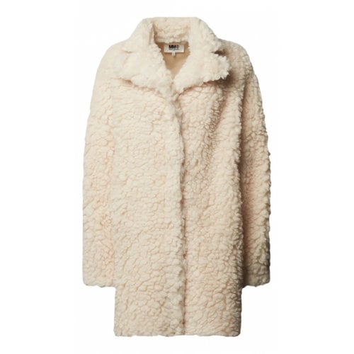 Pre-owned Mm6 Maison Margiela Faux Fur Coat In Pink