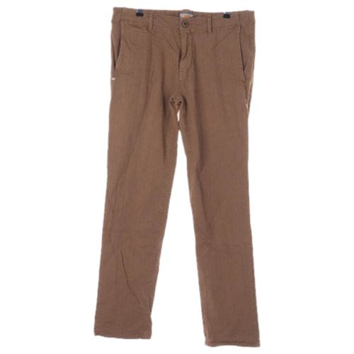 Pre-owned Hugo Boss Trousers In Brown