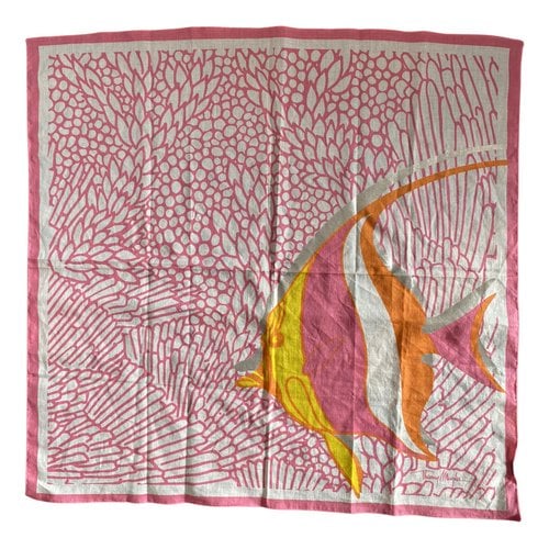 Pre-owned Mugler Silk Handkerchief In Pink