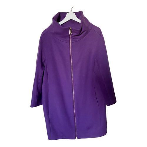 Pre-owned Enrico Coveri Wool Coat In Purple