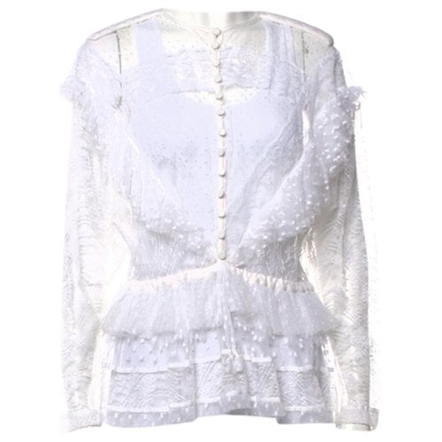 Pre-owned Givenchy Lace Blouse In White