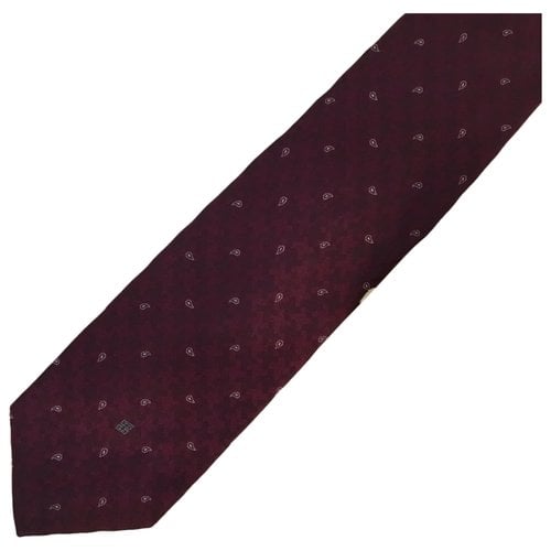Pre-owned Givenchy Tie In Burgundy