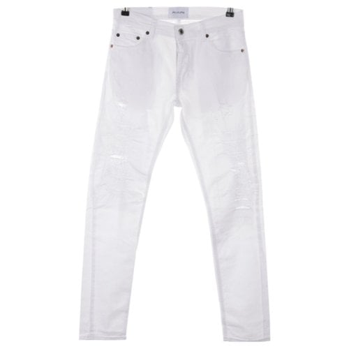 Pre-owned Aglini Boyfriend Jeans In White