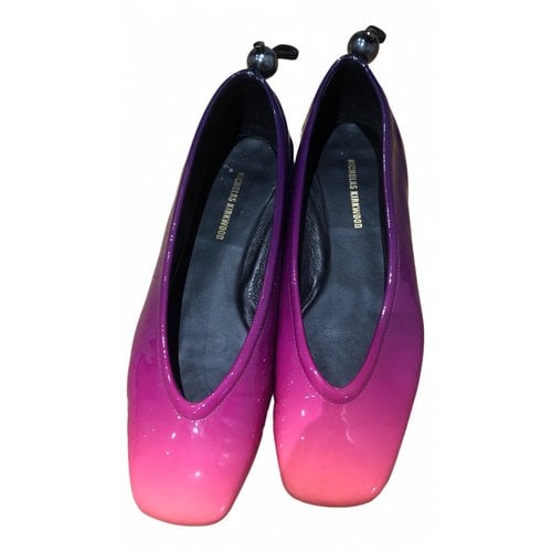 Pre-owned Nicholas Kirkwood Patent Leather Ballet Flats In Pink