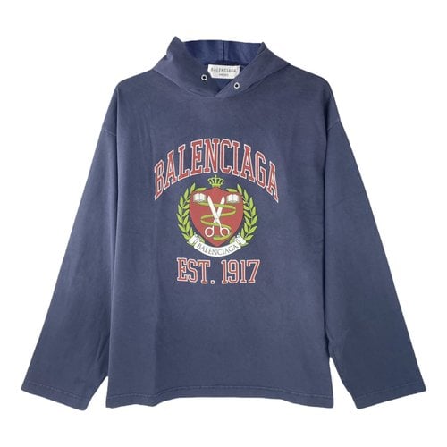 Pre-owned Balenciaga Sweatshirt In Navy