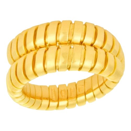 Pre-owned Bvlgari Tubogas Yellow Gold Ring