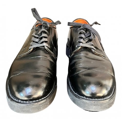 Pre-owned Alberto Fasciani Leather Lace Ups In Black