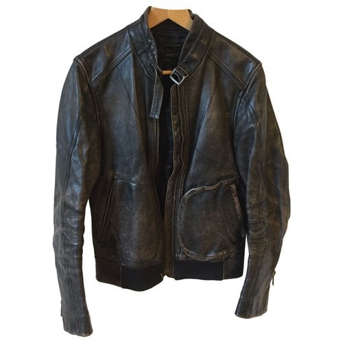 Pre-owned Marc Jacobs Leather Jacket In Black