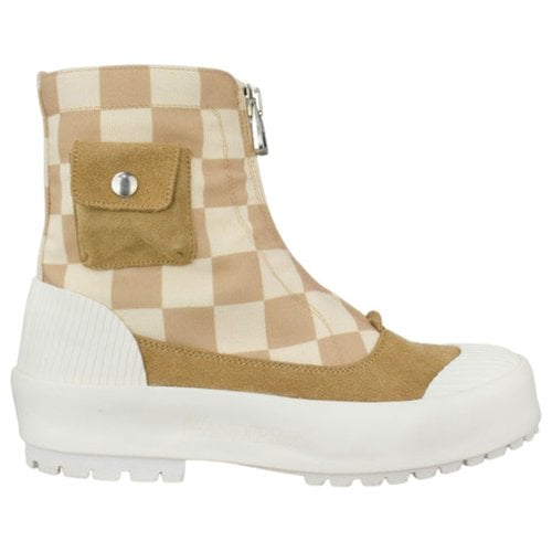 Pre-owned Jw Anderson Leather Ankle Boots In Multicolour