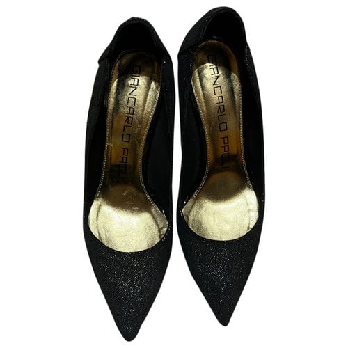 Pre-owned Giancarlo Paoli Cloth Heels In Black
