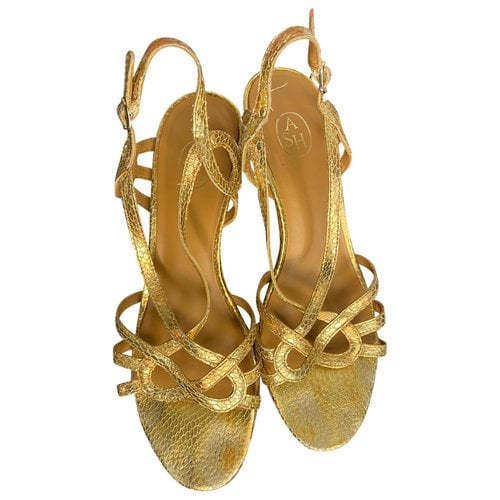 Pre-owned Ash Leather Sandal In Gold