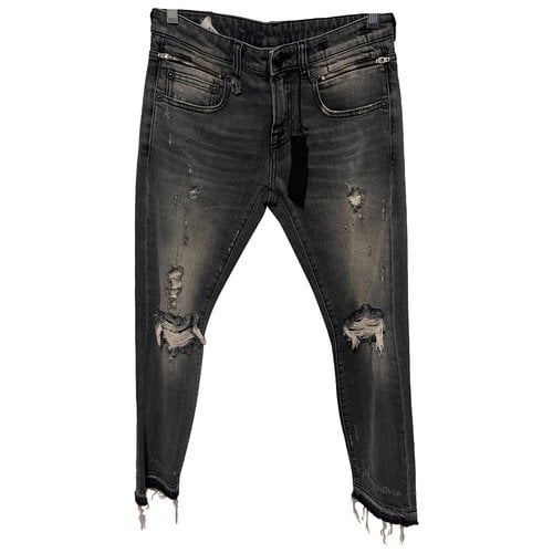 Pre-owned R13 Slim Jeans In Grey