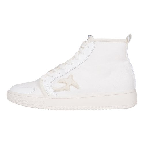 Pre-owned Pinko Cloth Trainers In White