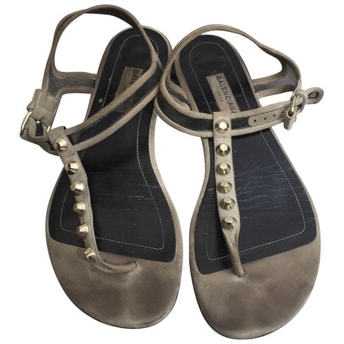 Pre-owned Balenciaga Sandal In Grey