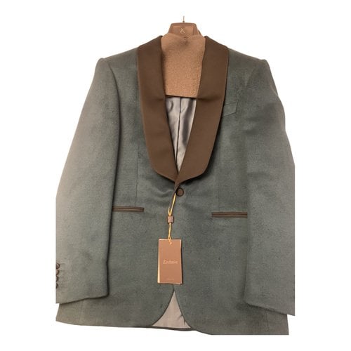 Pre-owned Canali Silk Vest In Green