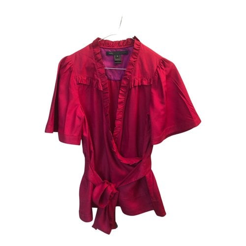 Pre-owned Marc By Marc Jacobs Silk Top In Red